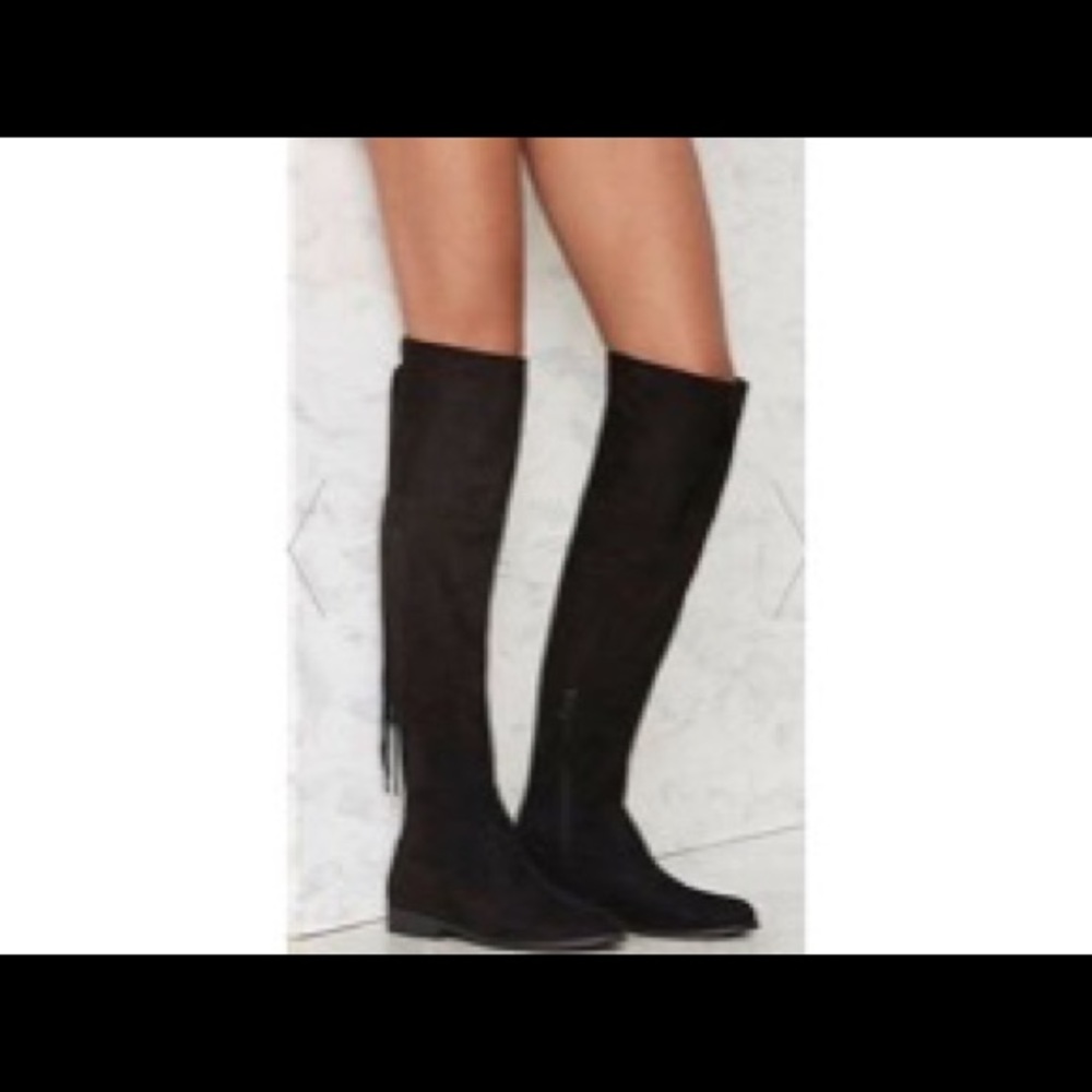 NWOTBOX, LFL by Lust Vegan Suede BlackBoot, Sz8.5